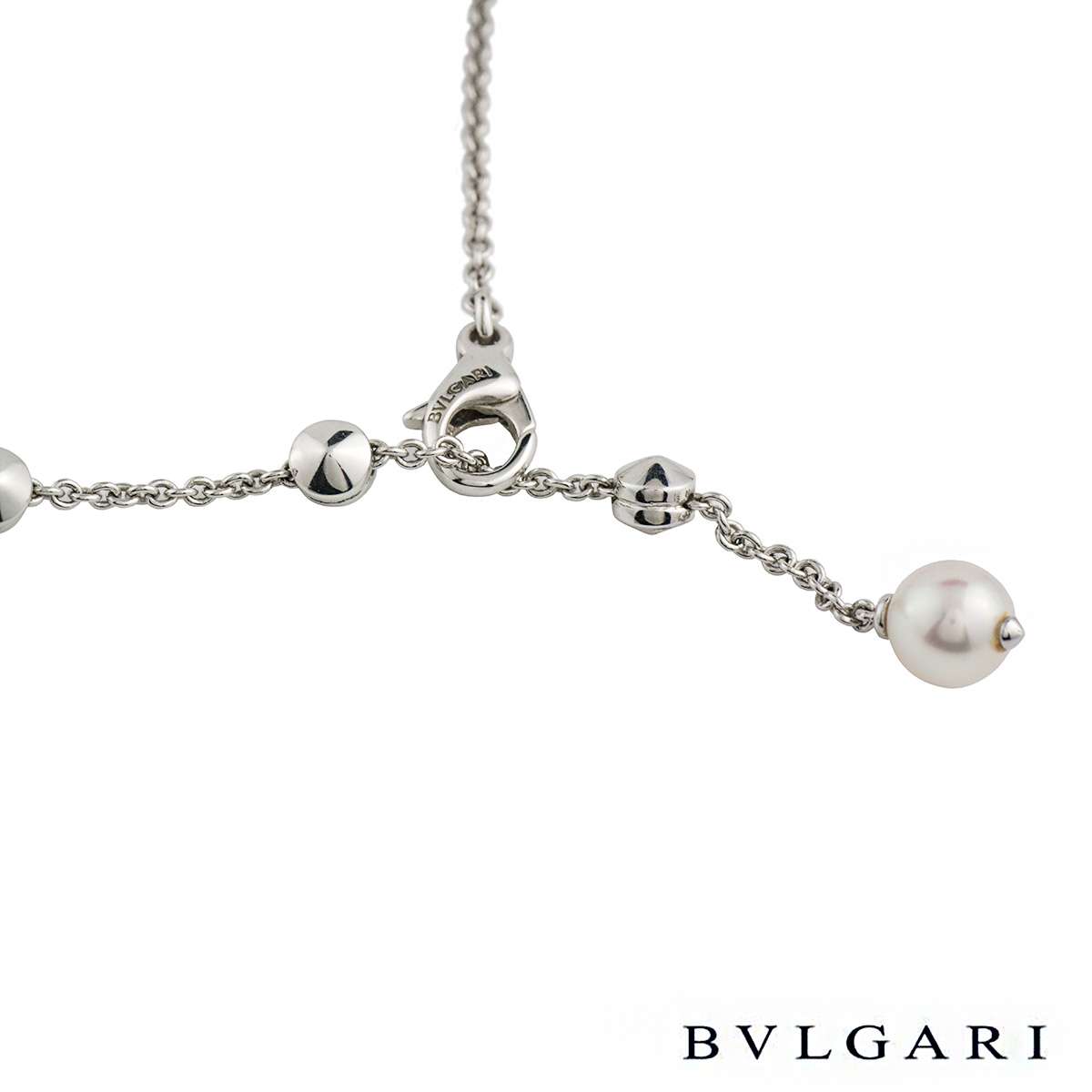 Bvlgari Lucea Diamond & Pearl Necklace 